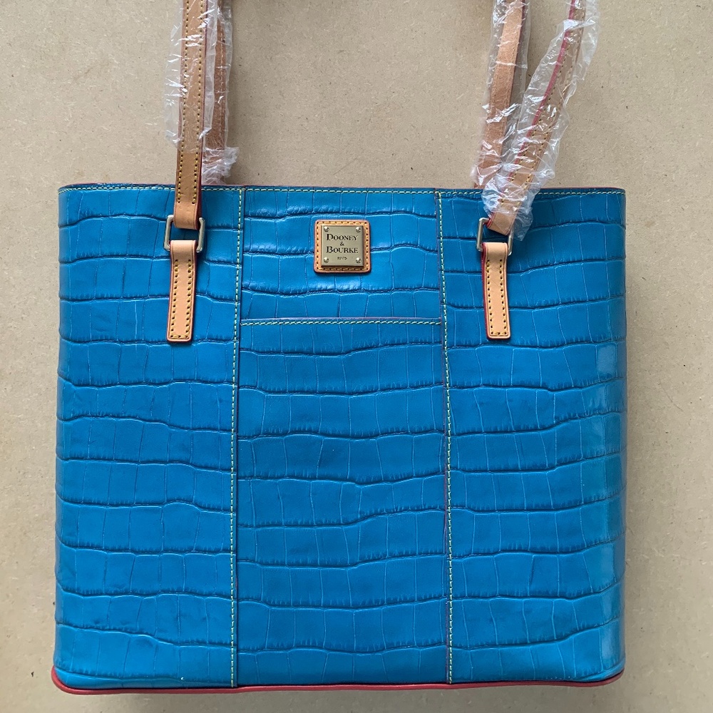 Dooney & Bourke Croco Lexington Shopper NWT blue